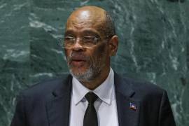 Fotografía del 22 de septiembre de 2023 del primer ministro de Haití, Ariel Henry, durante el 78º período de sesiones de la Asamblea General de las Naciones Unidas en Nueva York.