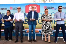 La rehabilitación de las canchas de basquetbol contó con la colaboración de Fundación Soriana.