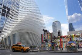 Fotografía del 31 de agosto de 2026 que muestra la obra ‘Oculus’ del artista español Calatrava, en la zona de los atentados del 11 de septiembre en Nueva York.