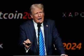 El entonces candidato republicano a la presidencia de Estados Unidos, Donald Trump, habla en la Conferencia Bitcoin el 27 de julio de 2024 en Nashville, Tennessee.
