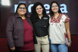 Luisa María Alcalde, dirigente nacional de Morena, ofreció conferencia para anunciar la incorporación de Citlalli Hernández, quien recientemente renunció a la Secretaría de las Mujeres