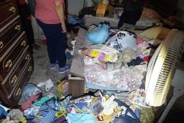 En el interior fue localizada una caja fuerte destruida, donde se guardaban dinero y joyas.