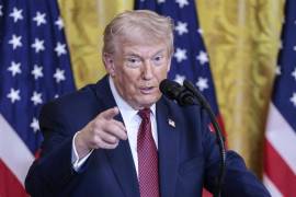 El presidente de Estados Unidos, Donald Trump, pronuncia un discurso en la Sala Este de la Casa Blanca en Washington.