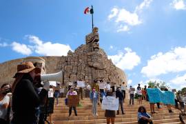 CiudadanParticiparon en la movilización representantes de las comunidades de Kinchil, Santa María Chí, Sisal, Dzitnup, Molas y Caucel Pueblo.