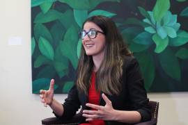 La candidata de Estados Unidos a la Comisión Interamericana de Derechos Humanos (CIDH), Rosa María Payá, habla durante una entrevista con EFE en la sede de la OEA en Washington (Estados Unidos).
