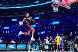 Keshad Johnson triunfó en el Slam Dunk Contest 2026 durante el All-Star de la NBA en Inglewood, California.