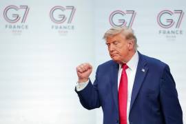 El presidente Donald Trump sostuvo este miércoles reuniones con mandatarios que integran el G7.