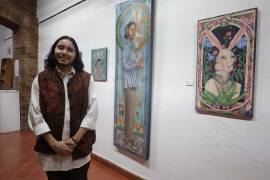 Orlando Cuéllar muestra su más reciente trabajo pictórico en la Alianza Francesa