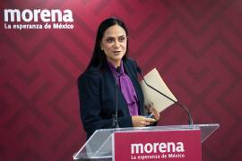 CIUDAD DE MÉXICO, 13OCTUBRE2026.- Ariadna Montiel Reyes, presidenta nacional de Morena, ofreció su conferencia de prensa semanal, en la que respondió preguntas de los medios de comunicación sobre temas como la problemática del agua, la manifestación en Jalisco que derivó en hechos violentos y las personas que permanecen detenidas tras la marcha, entre otros temas. FOTO: CAMILA AYALA BENABIB/CUARTOSCURO.COM