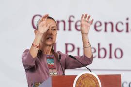 Claudia Sheinbaum durante la conferencia matutina en la que se tocó el tema de energías sustentables.