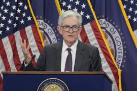 El presidente de la Reserva Federal, Jerome Powell, habla durante una conferencia de prensa después de la reunión del Comité Federal de Mercado Abierto. FOTO: