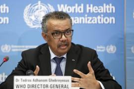 El director general de la Organización Mundial de la Salud, Tedros Adhanom Ghebreyesus en Ginebra, Suiza.