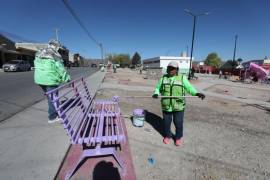 Brigadas municipales realizaron trabajos de rehabilitación en plaza de la colonia Australia.