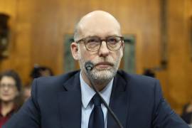 Russell Vought, elegido por el presidente Donald Trump para director de la Oficina de Administración y Presupuesto, comparece ante el Comité de Presupuesto del Senado durante una audiencia para examinar su nominación, en el Capitolio en Washington. FOTO: