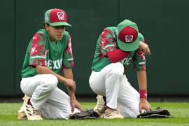 Los pequeños beisbolistas de la Liga Municipal de Tijuana no pudieron ocultar su tristeza tras la caída de su equipo.