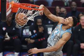 Giannis Antetokounmpo, del Milwaukee Bucks, durante el Juego de Estrellas de la NBA.