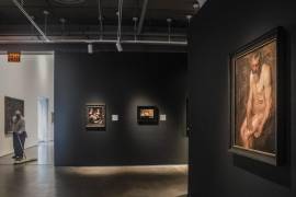 Una pintura al óleo titulada “Un estudio para San Jerónimo”, en el extremo derecho, del artista Sir Anthony Van Dyck, se muestra durante una presentación preliminar para los medios en Sotheby’s, Nueva York.