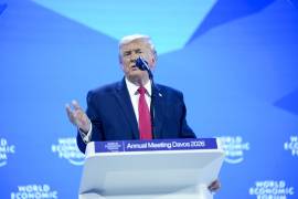 El presidente Donald Trump durante su intervención en el Foro Económico Mundial de Davos 2026, donde anunció los contornos de un posible acuerdo sobre el Ártico.