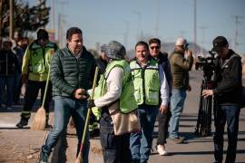 El alcalde Javier Díaz supervisó los trabajos que llevan a cabo las cuadrillas del Municipio.