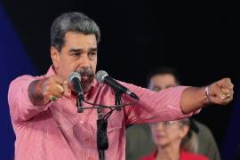 El presidente venezolano, Nicolás Maduro, habla durante un evento cívico-militar dirigido por el Estado en el barrio de Petare de Caracas, Venezuela.