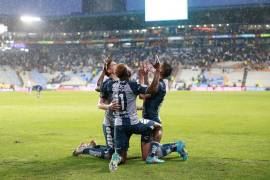 Illian Hernandez celebra su gol 2-1 de Pachuca durante el partido Pachuca vs Atletico San Luis, Correspondiente a la Jornada 16 del Torneo Clausura 2023 de la Liga BBVA MX.