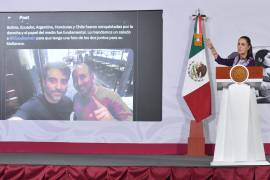 Claudia Sheinbaum exhibió durante su conferencia la detención de Fernando Cerimedo en Bolivia y su relación con La Derecha Diario y Javier Negre.