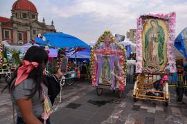 Peregrinos comienzan a hacerse presentes en la Basílica de Guadalupe. FOTO: ROGELIO MORALES /CUARTOSCURO.COM