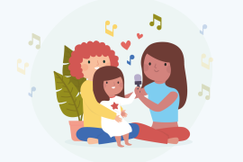 Aunque existen muchas canciones y videos infantiles en Internet, los niños necesitan la interacción con mamá y papá.