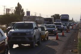 En los últimos días se han reportado una intensa carga vehicular en los límites de Saltillo y Arteaga.