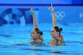 Nuria Diosdado yJoana Jiménez dieron el todo por el todo en la natación artística.