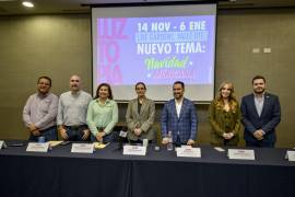 En un hotel de la localidad se llevó a cabo la rueda de prensa para invitar a los saltillenses a visitar Luztopía. FOTO: OMAR SAUCEDO