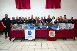 Autoridades del TecNM-Saltillo y representantes de empresas realizaron la entrega de equipo tecnológico para fortalecer el laboratorio A-06.