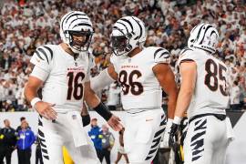 Joe Flacco completó 31 de 47 pases para 342 yardas y tres touchdowns con los Bengals de Cincinnati.