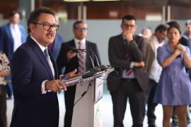 Aseguró que desde el movimiento de la 4T “no solapamos a nadie ni se encubre a nadie” ya que garantiza que se actúa conforme a la ley y conforme al derecho internacional. FOTO: Cuartosuro