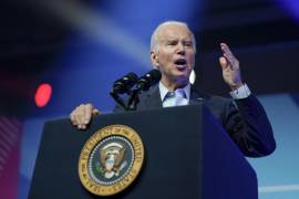 El presidente de EU, Joe Biden, tuvo su primer gran evento electoral este sábado en Filadelfia.