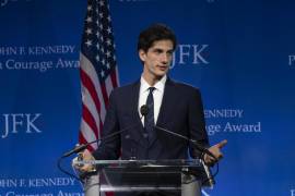 Jack Schlossberg, nieto del expresidente de Estados Unidos John F. Kennedy, durante un acto en la sede de la Biblioteca John F. Kennedy en Boston, Massachusetts.