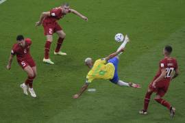 Richarlison anotó el segundo gol de Brasil en su debut en Qatar 2022.