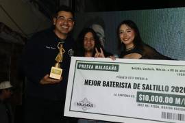 En la Taberna Malasaña se realizo la la final del Concurso Mejor Baterista de Saltillo 2026 con la participación de 10 bateristas incluyendo dos niños el menor de 11 años y 14 el otro.