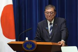 El primer ministro japonés, Shigeru Ishiba, anuncia qua va a renunciar a su cago en una rueda de prensa en Tokio, Japón.