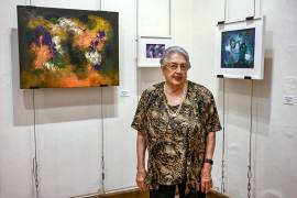 La artista Grizelda Tamez inauguró su exposición individual número 101, “Espacio y Pensamiento”, en el Museo Rubén Herrera de Saltillo.