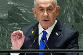 El primer ministro israelí Benjamin Netanyahu en la Asamblea General de la ONU el 27 de septiembre del 2024.