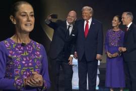 Sheinbaum comparte selfie con Trump y Carney en el Sorteo del Mundial 2026. Un evento lleno de figuras políticas y deportivas que marcó un momento inédito para FIFA.