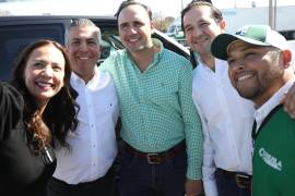 Manolo Jiménez durante su visita a Piedras Negras, donde habló de las acciones preventivas de salud.