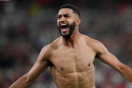 Marruecos celebró en el Estadio Monterrey su dramática clasificación a Octavos de Final tras eliminar a Países Bajos en penales.