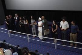 Fiesta. Gabo Ramos, Armando Castilla y Karen Martín acompañaron la presentación de ‘El Desaire’ previo a su estreno nacional.