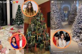 Desde Georgina y Cristiano hasta Kim Kardashian, los famosos no dejan de presumir su decoración navideña en redes sociales.