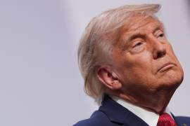 U.S. President Donald Trump speaks during a news conference at the G7 summit, Wednesday, June 17, 2026, in Evian-les-Bains, France. (AP Photo/Julia Demaree Nikhinson)