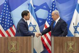 El secretario de Estado de EEUU, Marco Rubio se reunió con el primer ministro israelí, Benjamin Netanyahu, en Jerusalén al inicio de una gira regional. FOTO: