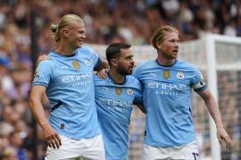 Erling Haaland celebró su 100° partido con el Manchester City al anotar en la victoria 2-0 sobre el Chelsea, alcanzando 91 goles con el club.