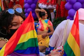 Integrantes de la comunidad LGTB participaron en la marcha del orgullo gay, que se llevó a cabo en Acapulco, Guerrero el 4 de junio 2022.